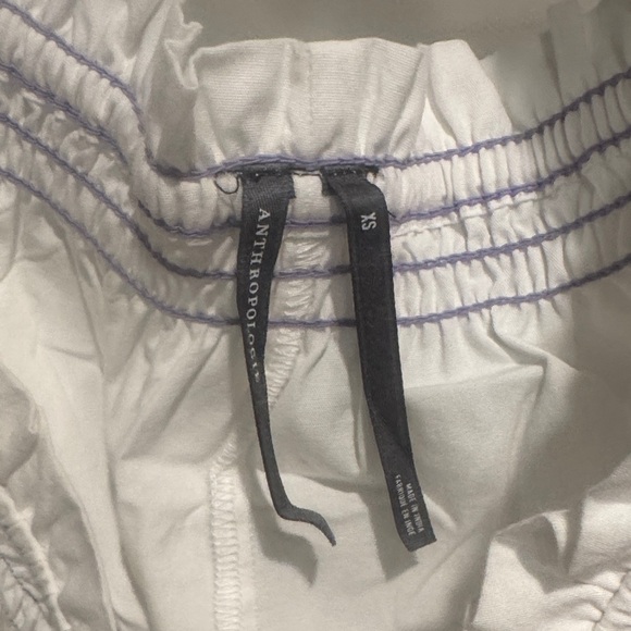 Anthropologie White and Purple Detailed Blouse - Picture 2 of 4